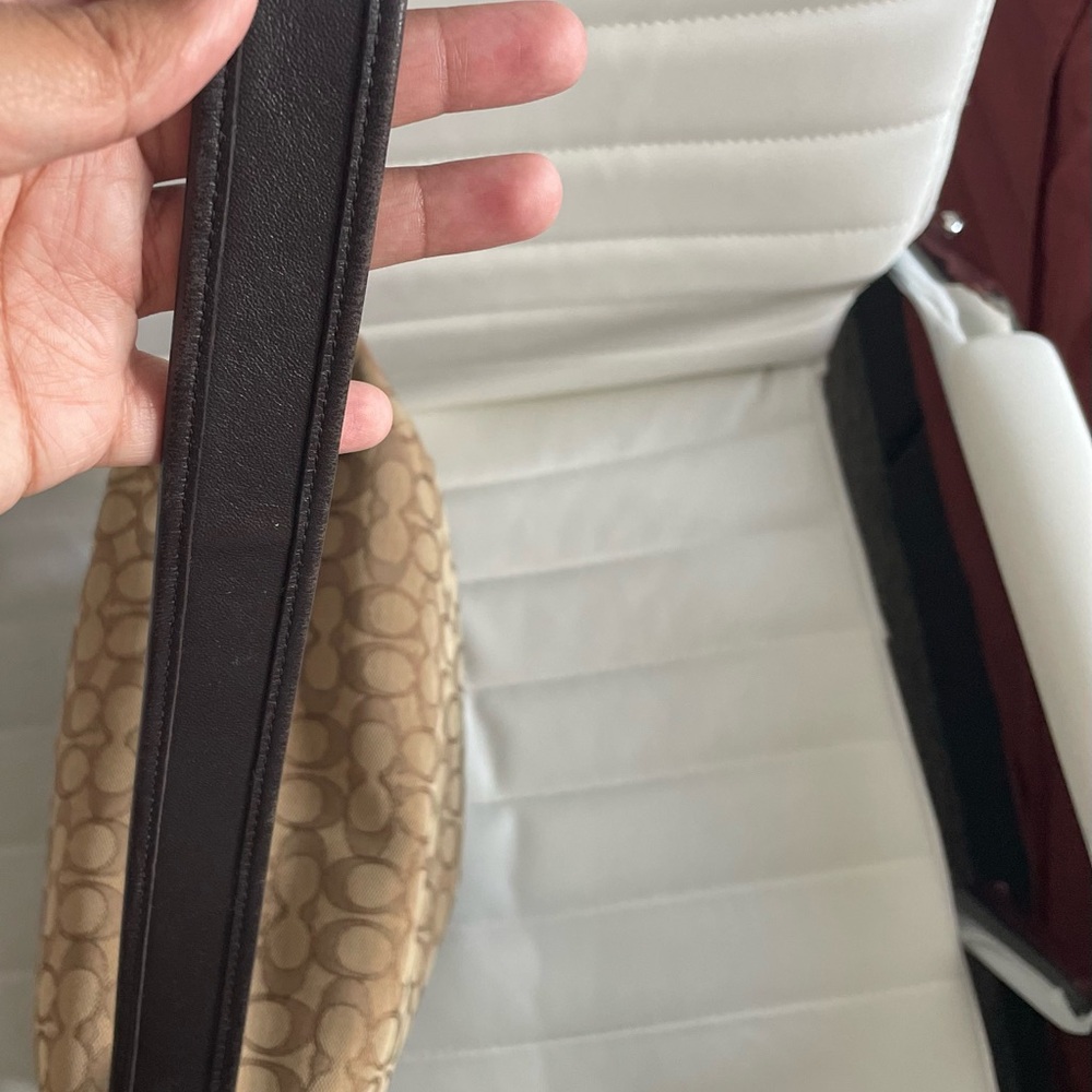 Coach Tan and Brown Signature Shoulder Bag 36314 - Picture 6 of 13